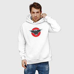 Толстовка оверсайз мужская Fly Batman, цвет: белый — фото 2