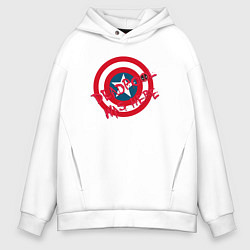 Толстовка оверсайз мужская Дэдпул был здесь, цвет: белый