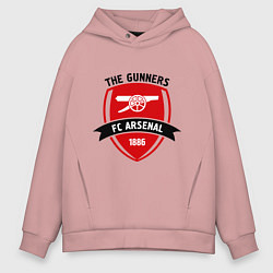Толстовка оверсайз мужская FC Arsenal: The Gunners, цвет: пыльно-розовый