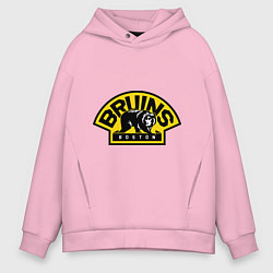 Толстовка оверсайз мужская HC Boston Bruins Label, цвет: светло-розовый
