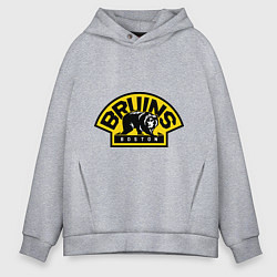 Толстовка оверсайз мужская HC Boston Bruins Label, цвет: меланж