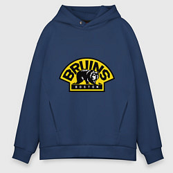 Толстовка оверсайз мужская HC Boston Bruins Label, цвет: тёмно-синий