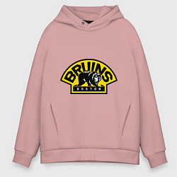 Толстовка оверсайз мужская HC Boston Bruins Label, цвет: пыльно-розовый