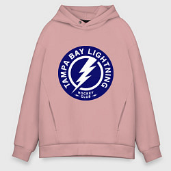 Толстовка оверсайз мужская HC Tampa Bay Lightning, цвет: пыльно-розовый
