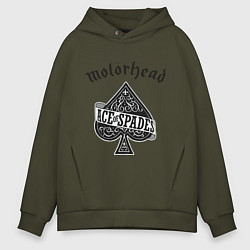 Толстовка оверсайз мужская Motorhead: Ace of spades, цвет: хаки