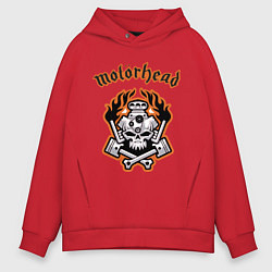 Толстовка оверсайз мужская Motorhead, цвет: красный
