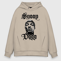 Толстовка оверсайз мужская Snoop Dogg Face, цвет: миндальный