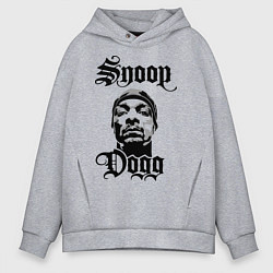 Толстовка оверсайз мужская Snoop Dogg Face, цвет: меланж