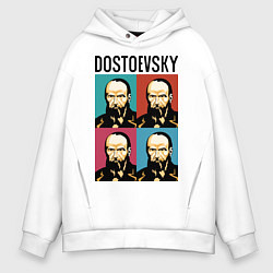 Толстовка оверсайз мужская Dostoevsky, цвет: белый