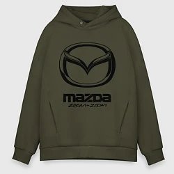 Толстовка оверсайз мужская Mazda Zoom-Zoom, цвет: хаки