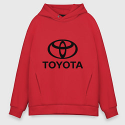 Толстовка оверсайз мужская Toyota Logo, цвет: красный