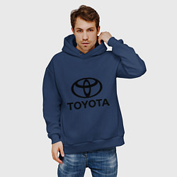 Толстовка оверсайз мужская Toyota Logo, цвет: тёмно-синий — фото 2