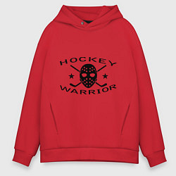 Толстовка оверсайз мужская Hockey warrior, цвет: красный