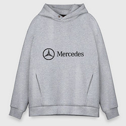 Толстовка оверсайз мужская Mercedes Logo, цвет: меланж