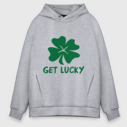 Толстовка оверсайз мужская Get lucky, цвет: меланж