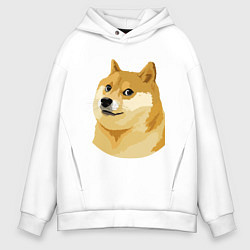 Толстовка оверсайз мужская Doge, цвет: белый