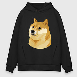 Толстовка оверсайз мужская Doge, цвет: черный