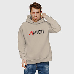 Толстовка оверсайз мужская Avicii, цвет: миндальный — фото 2