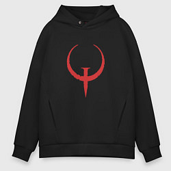 Толстовка оверсайз мужская Quake, цвет: черный