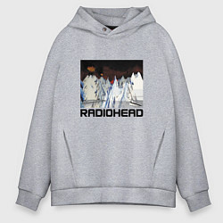 Толстовка оверсайз мужская Radiohead Winter, цвет: меланж