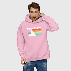 Толстовка оверсайз мужская Pink Floyd, цвет: светло-розовый — фото 2