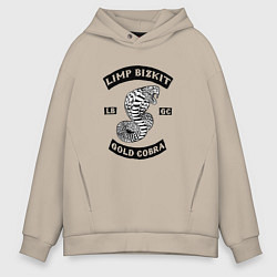 Толстовка оверсайз мужская Limp Bizkit: Gold Cobra, цвет: миндальный