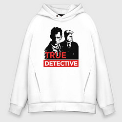 Толстовка оверсайз мужская True Detective, цвет: белый