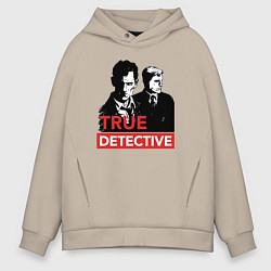 Толстовка оверсайз мужская True Detective, цвет: миндальный