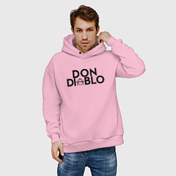 Толстовка оверсайз мужская Don Diablo, цвет: светло-розовый — фото 2