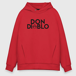 Толстовка оверсайз мужская Don Diablo, цвет: красный