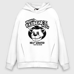 Толстовка оверсайз мужская Freddy Fazbear's Pizza, цвет: белый