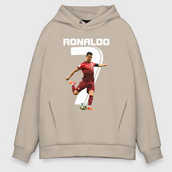 Толстовка оверсайз мужская Ronaldo 07, цвет: миндальный