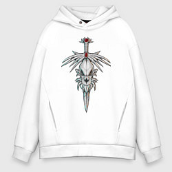 Толстовка оверсайз мужская Ктулху, цвет: белый