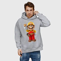 Толстовка оверсайз мужская Super Mario, цвет: меланж — фото 2