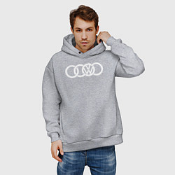 Толстовка оверсайз мужская AUDI VW, цвет: меланж — фото 2