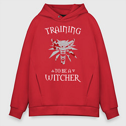 Толстовка оверсайз мужская Training to be a Witcher, цвет: красный