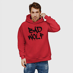 Толстовка оверсайз мужская Bad Wolf, цвет: красный — фото 2