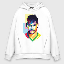 Толстовка оверсайз мужская Neymar: fun-art, цвет: белый
