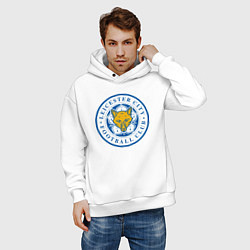 Толстовка оверсайз мужская Leicester City FC, цвет: белый — фото 2
