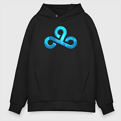 Толстовка оверсайз мужская Cloud9 Foil Металлический эффект, цвет: черный