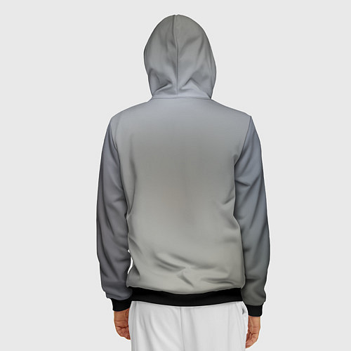 Мужская толстовка на молнии Милый волк / 3D-Черный – фото 4