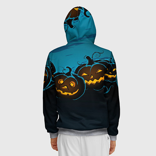 Мужская толстовка на молнии Halloween3 / 3D-Меланж – фото 4