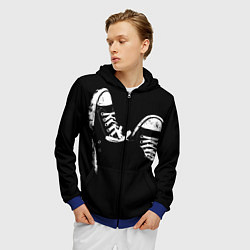 Толстовка 3D на молнии мужская Кеды, цвет: 3D-синий — фото 2