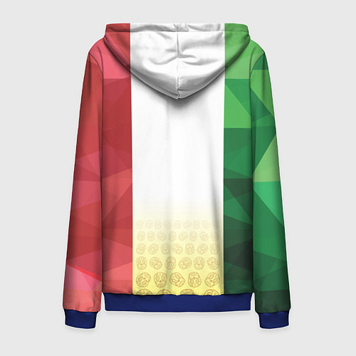 Мужская толстовка на молнии Мексика / 3D-Синий – фото 2