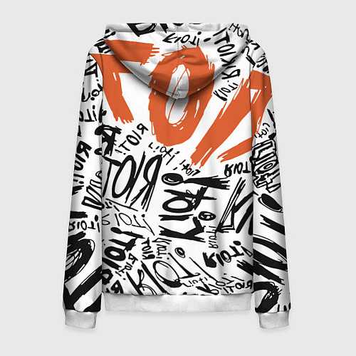 Мужская толстовка на молнии Paramore: Riot / 3D-Белый – фото 2