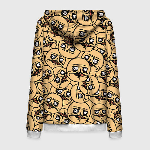 Мужская толстовка на молнии Me Gusta pattern / 3D-Белый – фото 2