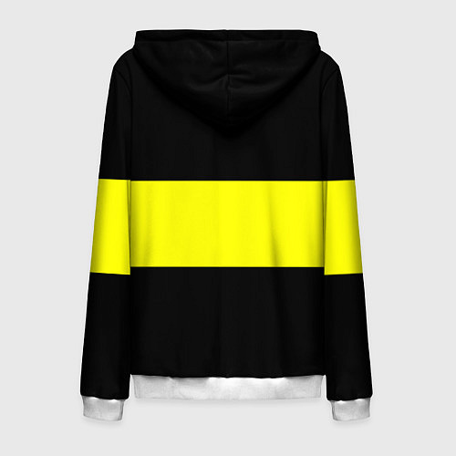 Мужская толстовка на молнии Borussia 2018 Black and Yellow / 3D-Белый – фото 2