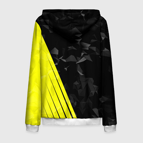 Мужская толстовка на молнии FC Borussia Dortmund: Abstract / 3D-Белый – фото 2