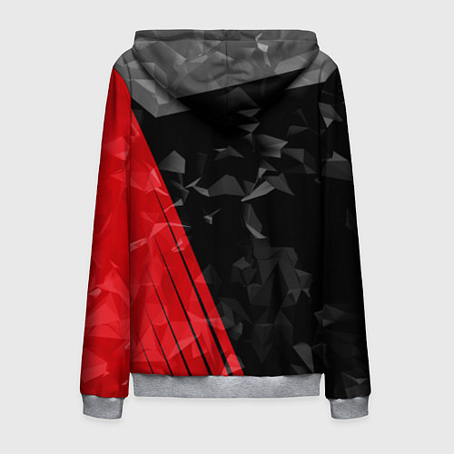 Мужская толстовка на молнии FC Manchester United: Abstract / 3D-Меланж – фото 2