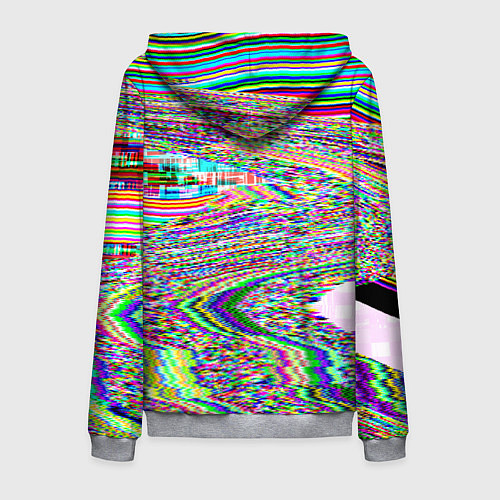 Мужская толстовка на молнии Optical Glitch / 3D-Меланж – фото 2